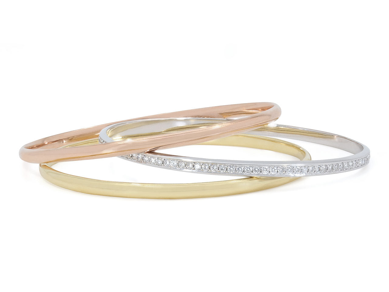 9ct 3-Colour Gold Triple-Plait Diamond Cut Herringbone Bracelet – Harper  Kendall